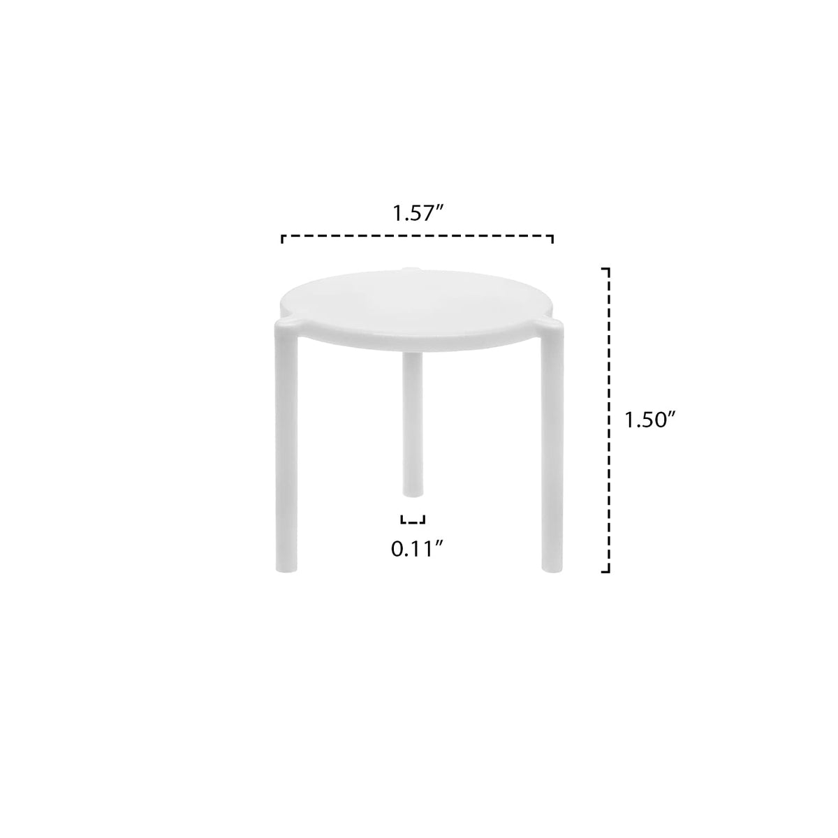 Party Essentials Soportes desechables de plástico para pizza, ahorradores, apiladores de trípode, cajas de catering y comida para llevar, paquete de 200, color blanco