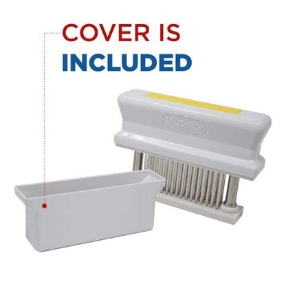 Jaccard 200348T, ablandador de carne duradero de 48 hojas con aguja afilada de acero inoxidable, artilugio de cocina para ablandar pollo, carne de res, cerdo, ternera, barbacoa, amarillo