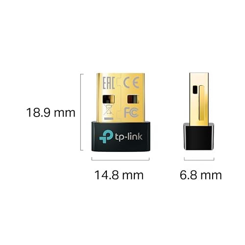 TP-Link UB5A, Adaptador Bluetooth 5.4 Compatible con Windows 11/10/8.1/8/Win 7/XP, para PC, Teclado, Mouse, Auriculares, Altavoces, Impresora