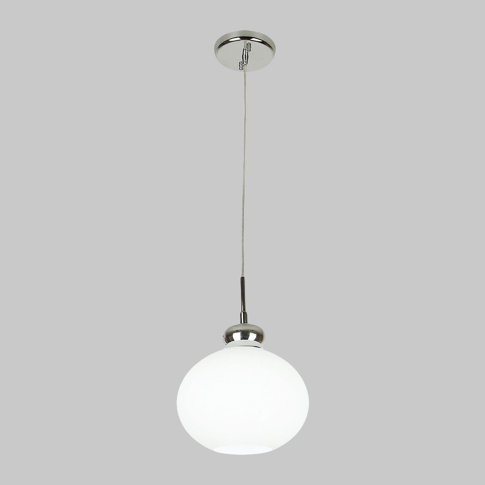 Tecnolite Lámpara Colgante, Base E27, Luz Colgante de Techo Moderno, Cristal Opalino, 100 - 240 V,