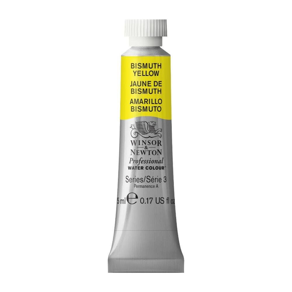 Winsor & Newton Acuarela Professional en Tubo 5 ml, Varios Colores - Tubo de 5 ml - 5 ml Tubo - Amarillo (Bismuth Yellow 025)