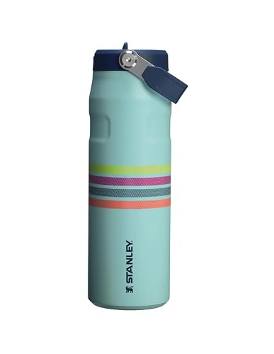Stanley IceFlow AeroLight Flip Straw 709ml | Seafoam, aislamiento al vacío doble pared, mantiene frío 15 horas, acero inoxidable reciclado