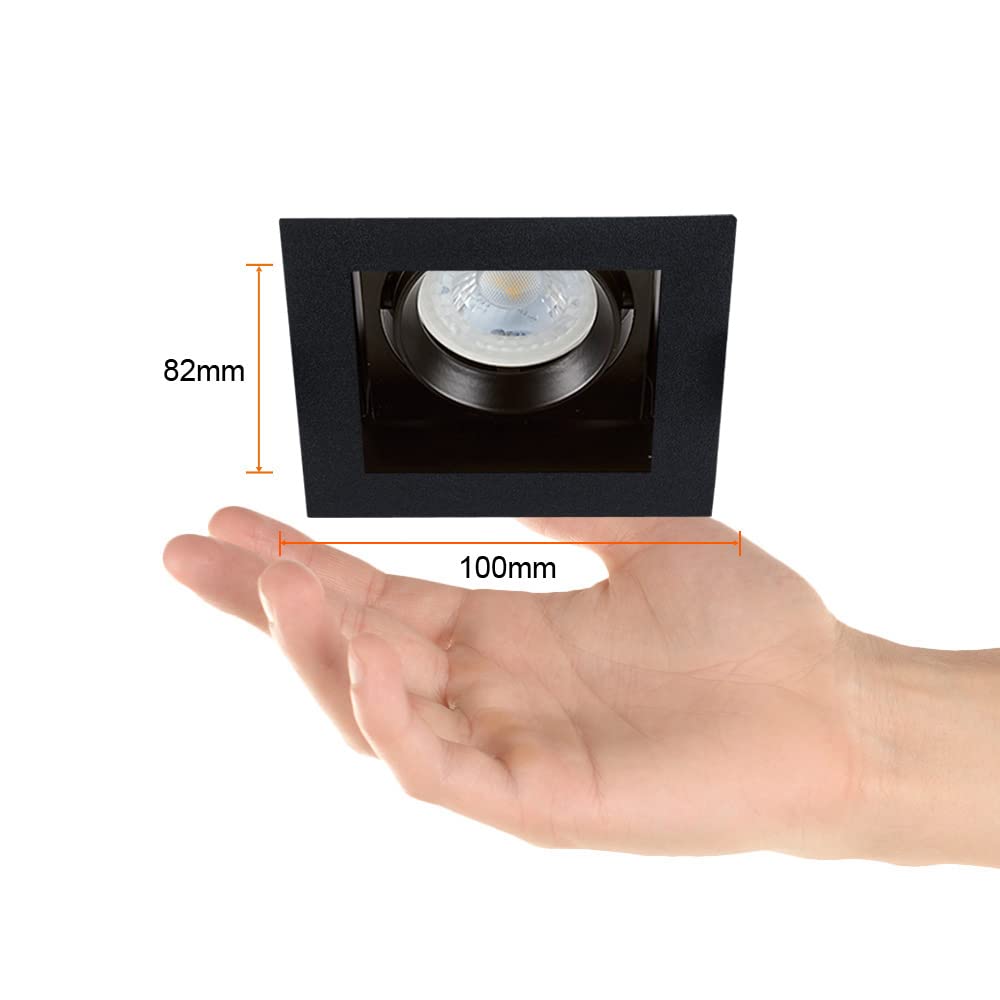 Tecnolite Lámpara Downlight Empotrable Dirigible, Potencia Máx. 60 W, Base GX5.3/GU10, No incluye foco
