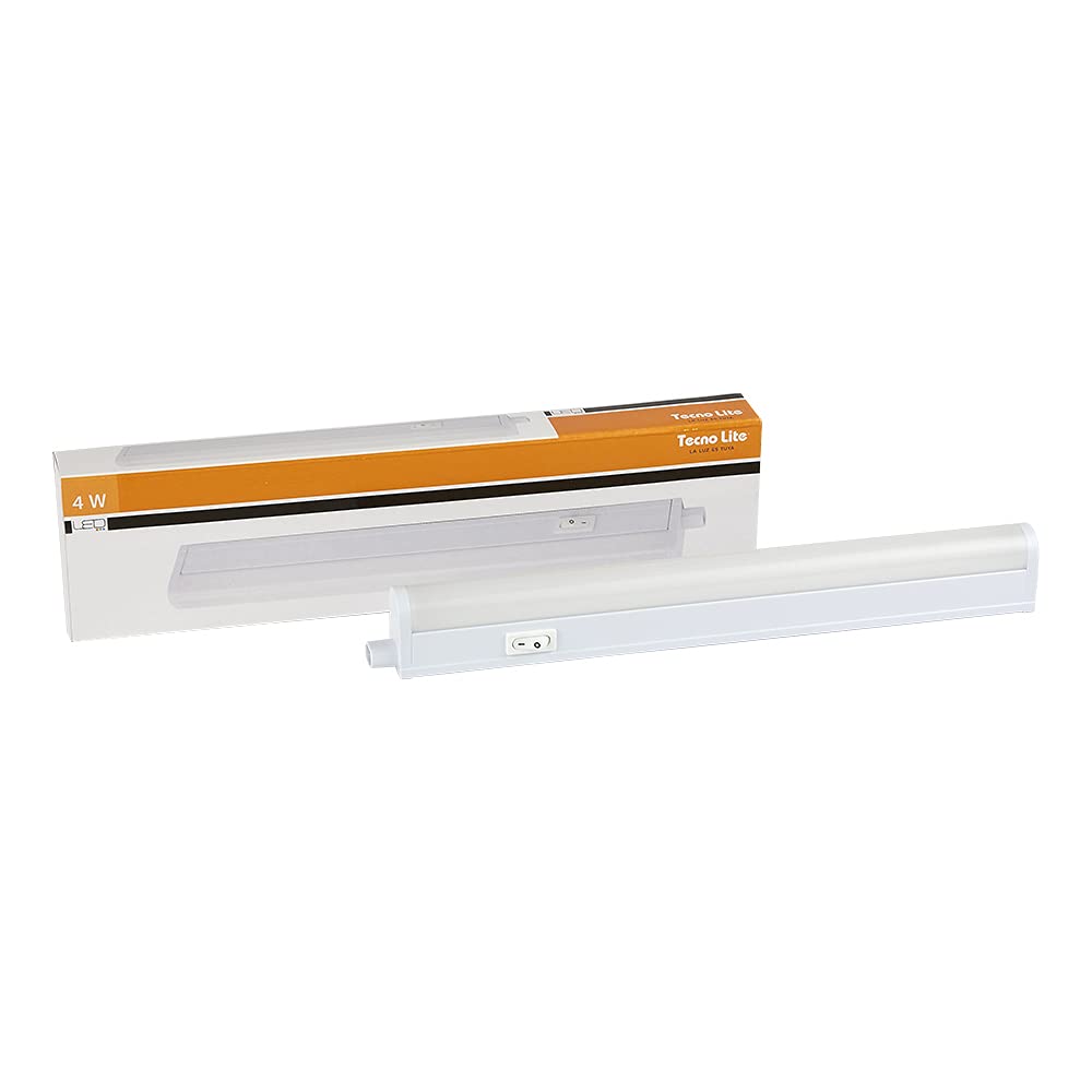 Tecnolite - Lámpara Regleta LED 28.8 cm Sobreponer 4 W, Luz Blanca Neutra, No atenuable, LED integrado