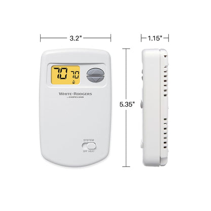 White-Rodgers 1E78-140 Termostato No Programable para Sistemas de Una Sola Etapa, Blanco