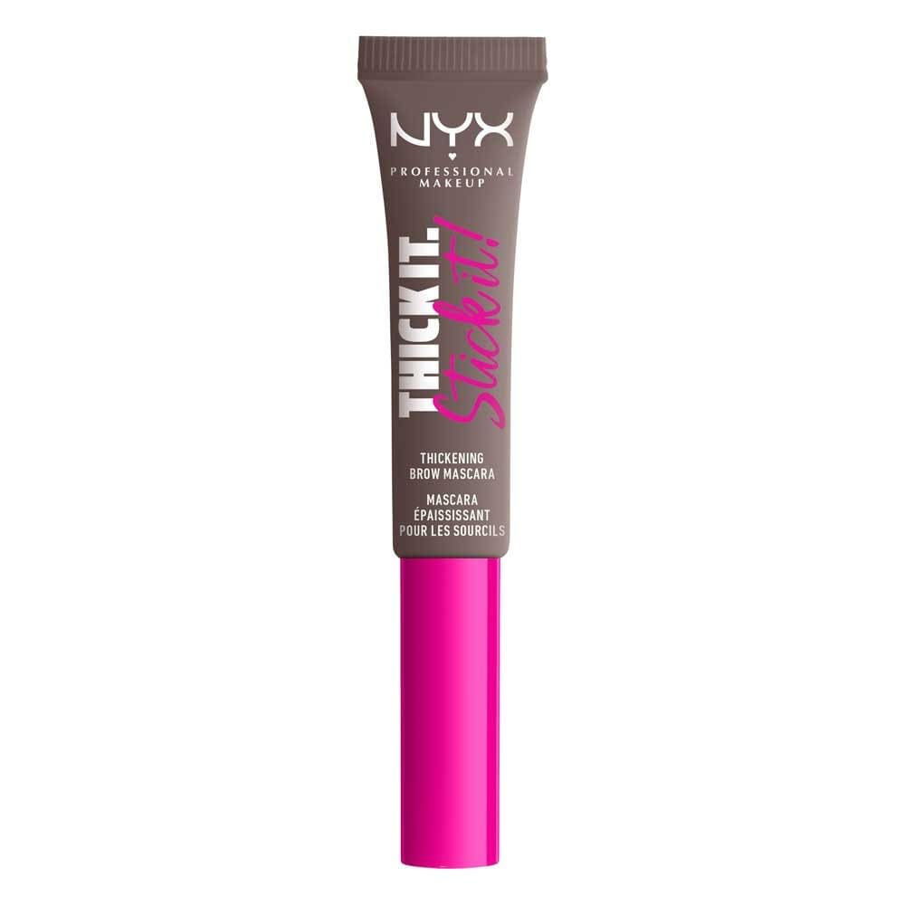NYX Thick It Stick It Máscara de Cejas en Gel, Tono Black - Marrón Fresno Fresno - MAKEUP