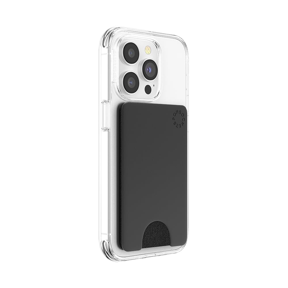 PopSockets PopWallet: portafolios extraíble y reposicionable, Color Negro