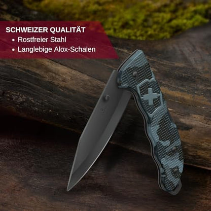 Victorinox Navaja Evoke Alox, 4 Usos, Azul Camuflaje