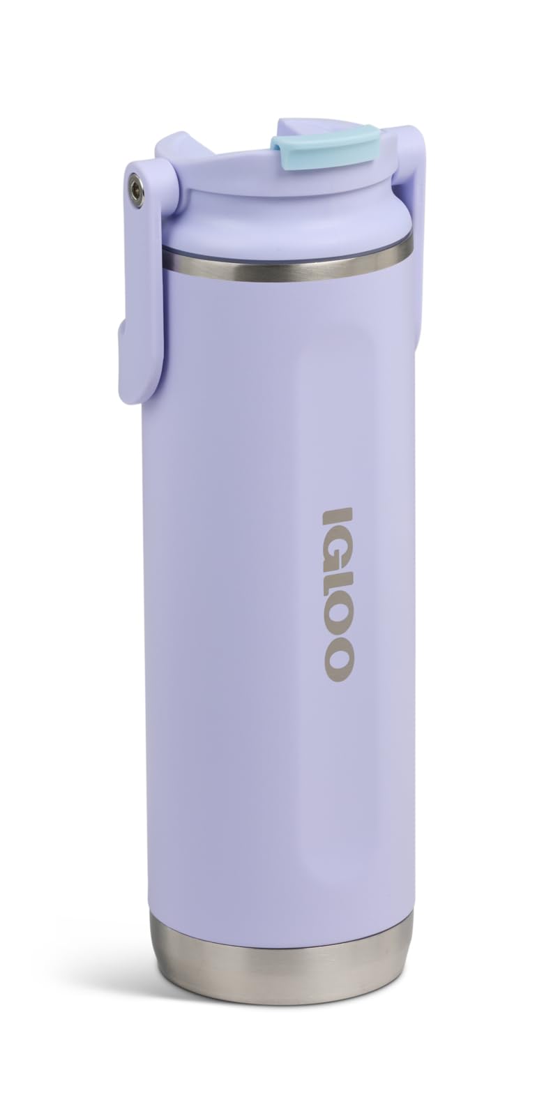 Igloo, Vaso FlipNSip de 20 onzas, Taza de Viaje Reutilizable, Taza de hidratación aislada de Acero Inoxidable para Bebidas Calientes y frías, Lila