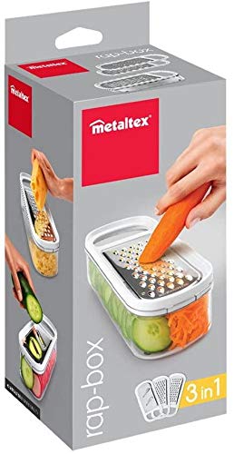 Metaltex 199710 Ralladores (3) Inox con recipiente ABS