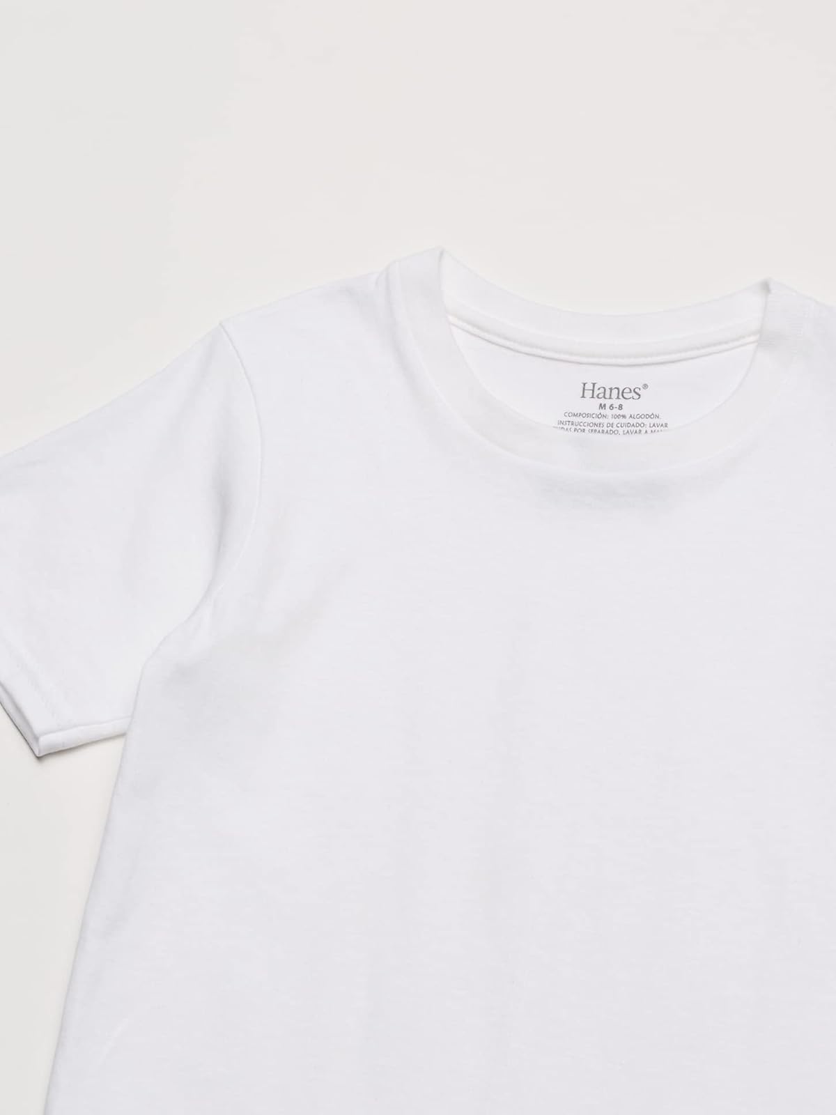 Hanes Playera Cuello Redondo Para niño, Paquete de 6 piezas