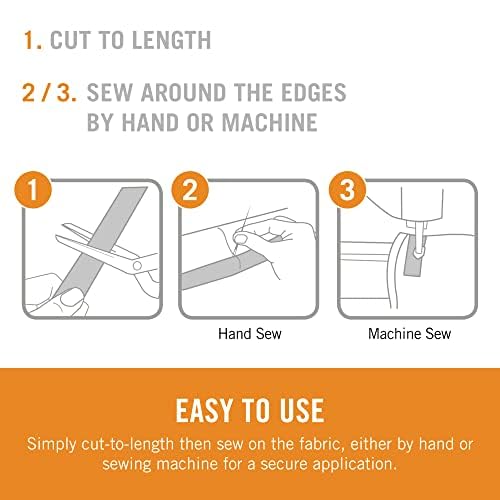 Cinta adhesiva para coser de la marca VELCRO, 5 pies x 0.75 pulgadas, color | Para ropa y manualidades, sustituye a broches y botones; cortado a la longitud para disfraces, reparaciones y proyectos de