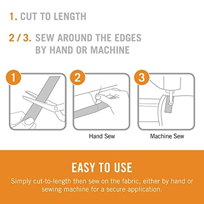 Cinta adhesiva para coser de la marca VELCRO, 5 pies x 0.75 pulgadas, color | Para ropa y manualidades, sustituye a broches y botones; cortado a la longitud para disfraces, reparaciones y proyectos de