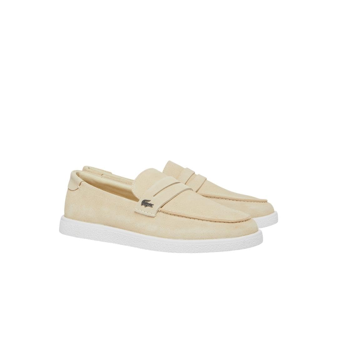 Zapatillas Lacoste Cochet de Gamuza para Hombre - 29.5 cm - blanco, amarillo (Light Yellow & White)