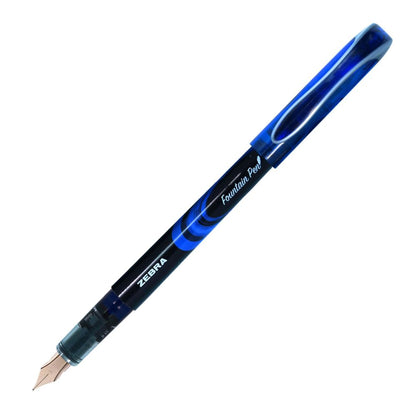 Zebra Pluma Fuente Z Fountain Pen Punta Metálica Caja 6 Piezas (Azul)