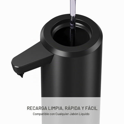 simplehuman Sensor Pump, Dispensador de Jabon Automático Sin Contacto para Cocina, Baño, Dosificación Variable, Válvula Antigoteo IP67, Negro Mate Acero Inoxidable, 266 ml