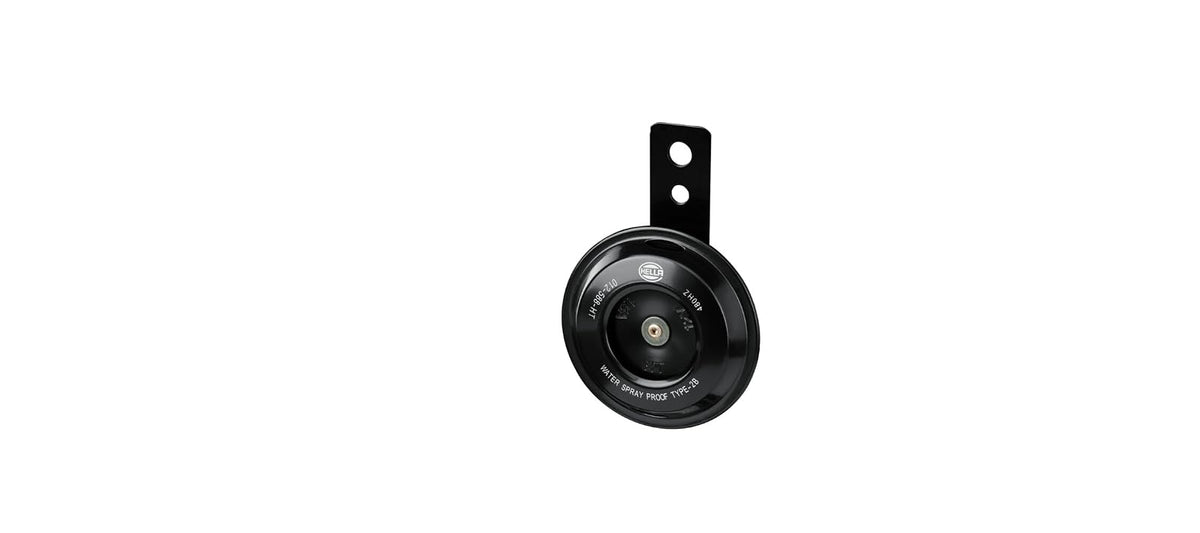 HELLA 012588011 - Kit de Cuerno de Disco para Motocicleta (12 V, Ajuste Universal), Tono Alto y bajo / 12 V, Negro