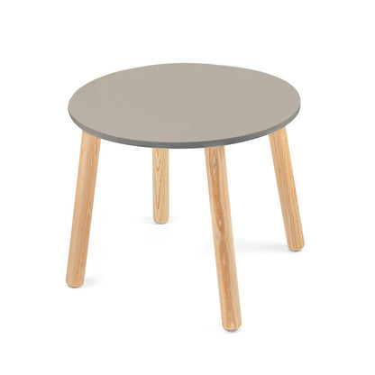 DUDUK Mesa Circular Infantil de Madera, Acabado Mate, 2 a 9 años - Infantil - Gris obscuro