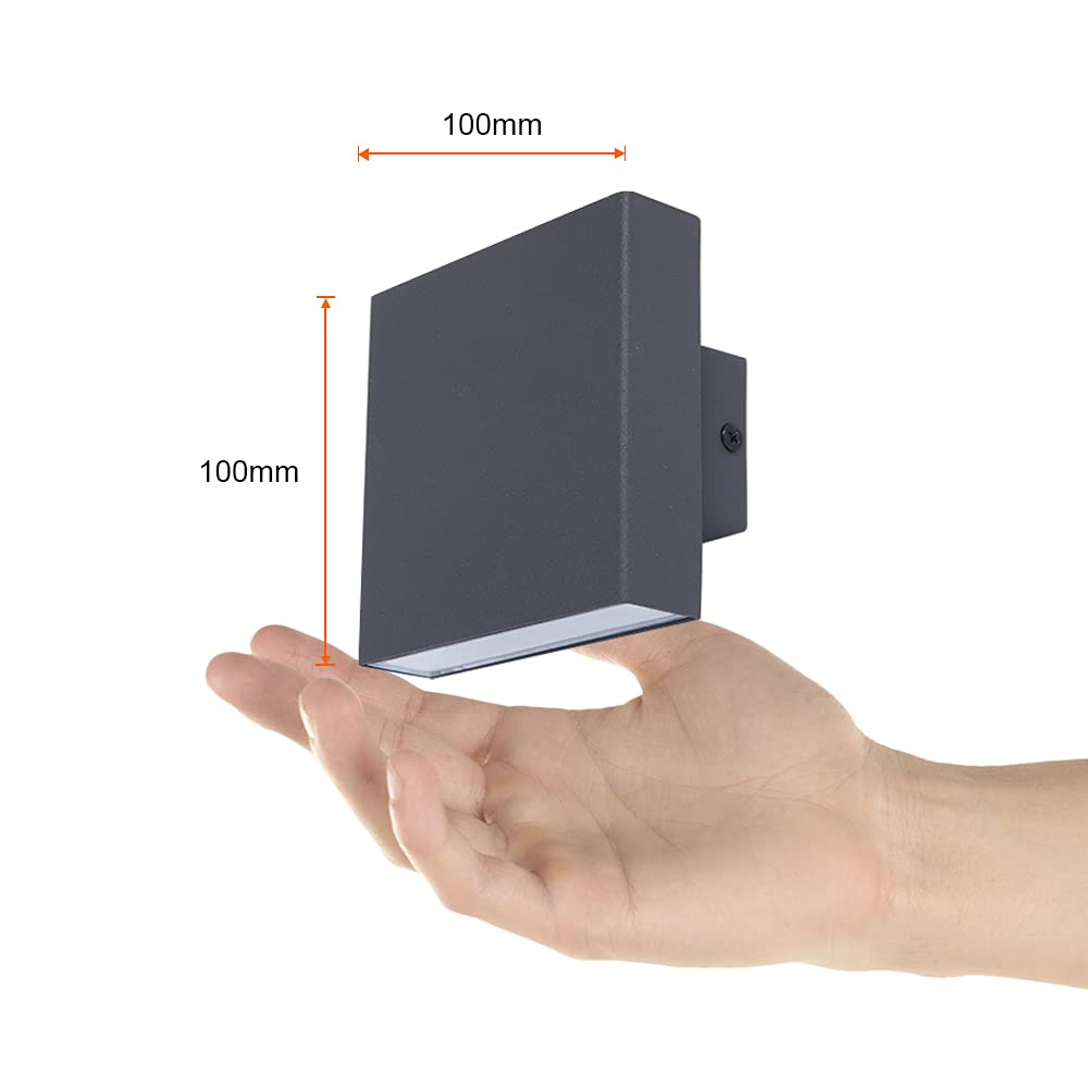 Tecnolite - Lámpara Pared Arbotante Exterior LED 9.5 W, Luz Cálida Brillante
