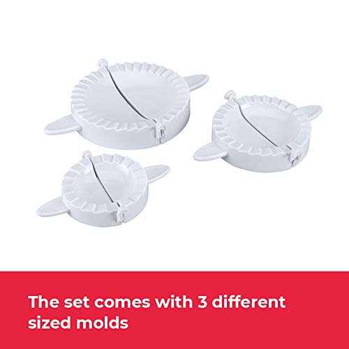 Metaltex Ravioli - Prensas para raviolis (3 unidades), color blanco