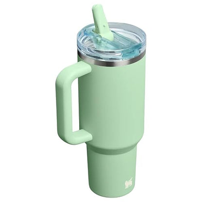 Stanley Quencher ProTour Flip Straw Termo | Pistachio, 1.2 litros, acero inoxidable reciclado, tapa a prueba de fugas