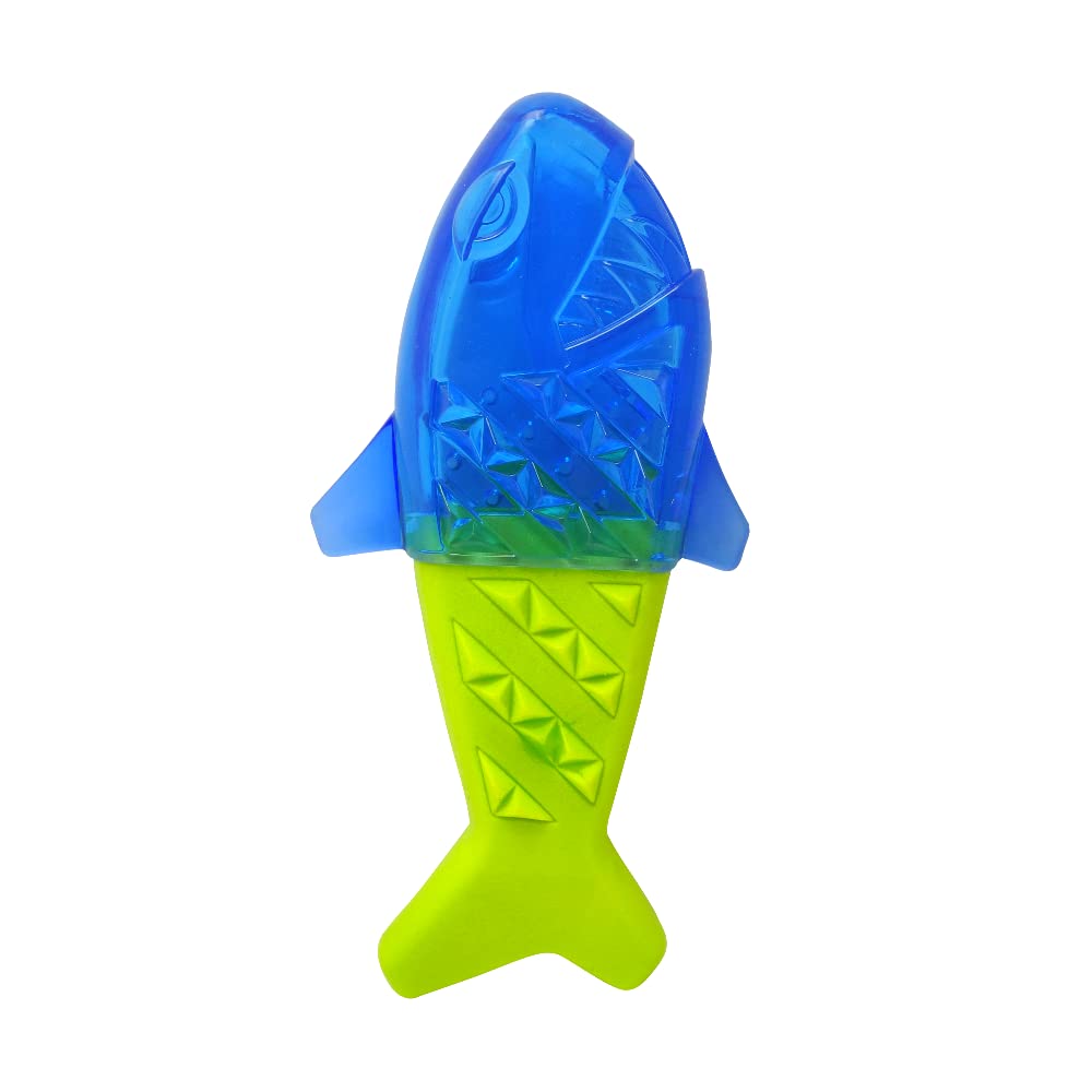 Fancy Pets Juguete Pez Congelable para Perros, Masticable y Refrescante, 1 Pza, Material TPR y Espuma