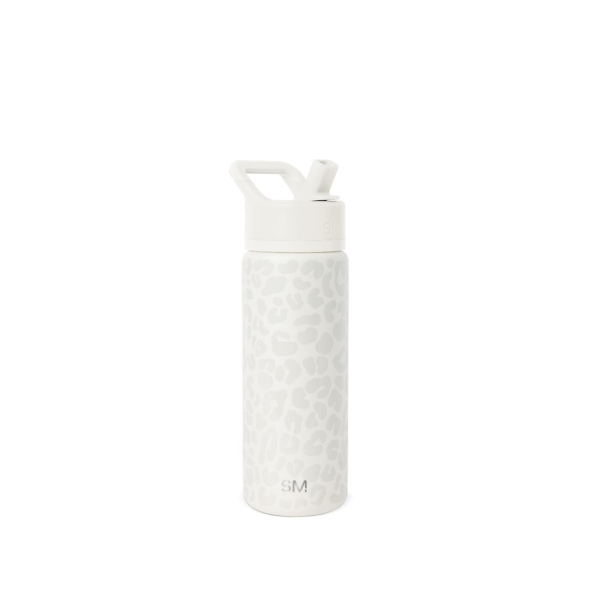 Simple Modern Summit Botella de Agua con Popote y Asa - 0.5 Litros - Pattern: Cream Leopard