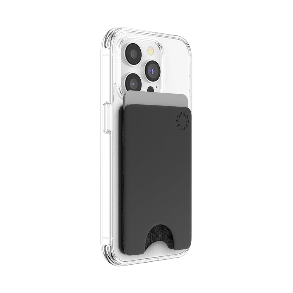 PopSockets PopWallet: portafolios extraíble y reposicionable, Color Negro