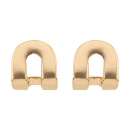 Anne Klein Aretes Dorado Asimétrico | Para mujer, pequeño, aleación de metales, cierre de poste, diseño Legacy Links