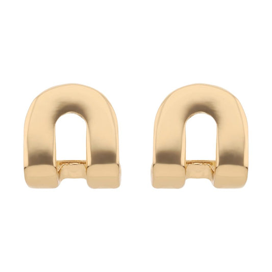 Anne Klein Aretes Dorado Asimétrico | Para mujer, pequeño, aleación de metales, cierre de poste, diseño Legacy Links