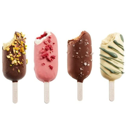 Lékué Classic 3400235SUR - Moldes cremosos para helados, 4 unidades, color café