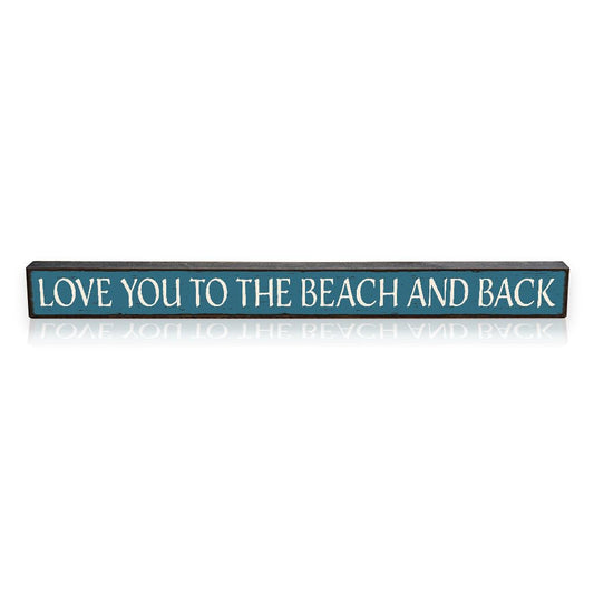 My Palabra. Love You a la Playa y Trasera 1,5 x 16, Azul con Letras Blancas
