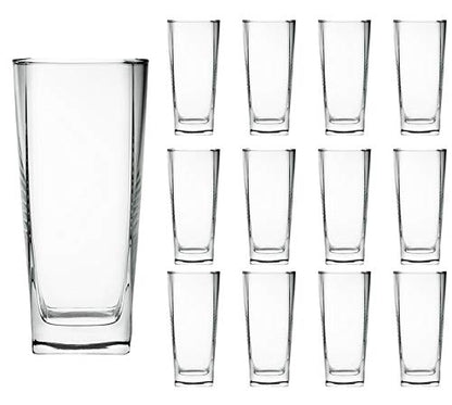 Luminarc 307-4903 Set 6 Vasos Highball con Forma Cuadrada de Vidrio Transparente, Colección Sterling, Ideal para Agua o Todo Tipo de Bebidas, Vasos Con Base Plana, 300 ml
