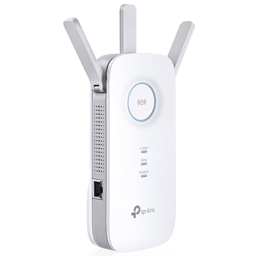 TP-Link RE450 Repetidor WiFi5 AC1750 Extensor Inalámbrico - Doble Banda hasta 1.7Gbps - 1 Puerto Ethernet Gigabit - Cobertura Ampliada con 3 Antenas - App Tether - Configura en Minutos
