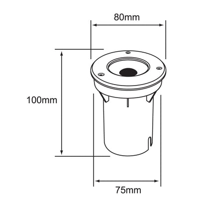 Tecnolite - Lámpara de Piso LED Empotrable Exterior 6 W, Luz Suave Cálida, IP65, LED Integrado