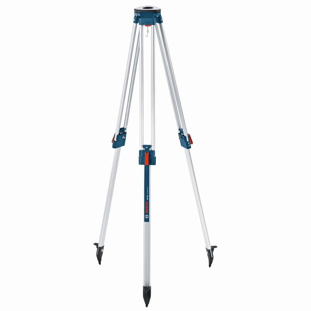 Bosch BT160 63 Pulgadas. Trípode de contratistas de Aluminio | Construcción de aluminio, altura ajustable, montaje seguro, contratistas, montaje estable, topografía, construcción, exterior