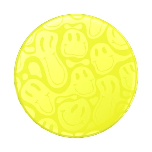 PopSockets - Empuñadura para teléfono con Soporte expandible, Agarre calcomanía, Color Amarillo y Sonriente