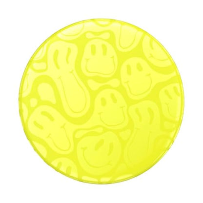 PopSockets - Empuñadura para teléfono con Soporte expandible, Agarre calcomanía, Color Amarillo y Sonriente