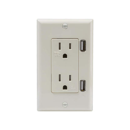 Estevez DUP-USB-1521 Contacto Dúplex con Puerto USB, Blanco Marfil