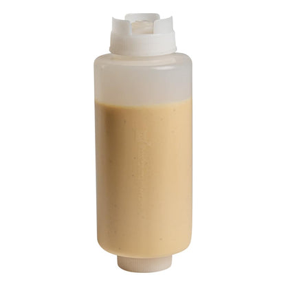 Restaurantware Botella Dispensadora Invertida FIFO, Transparente - 0.9 Litros - Transparente