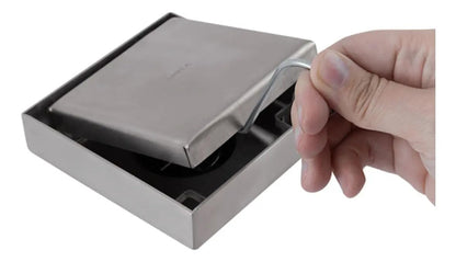 URREA Coladera de Acero Inoxidable, Cuadrada con Rejilla, Modelo INOX, CCRINOX