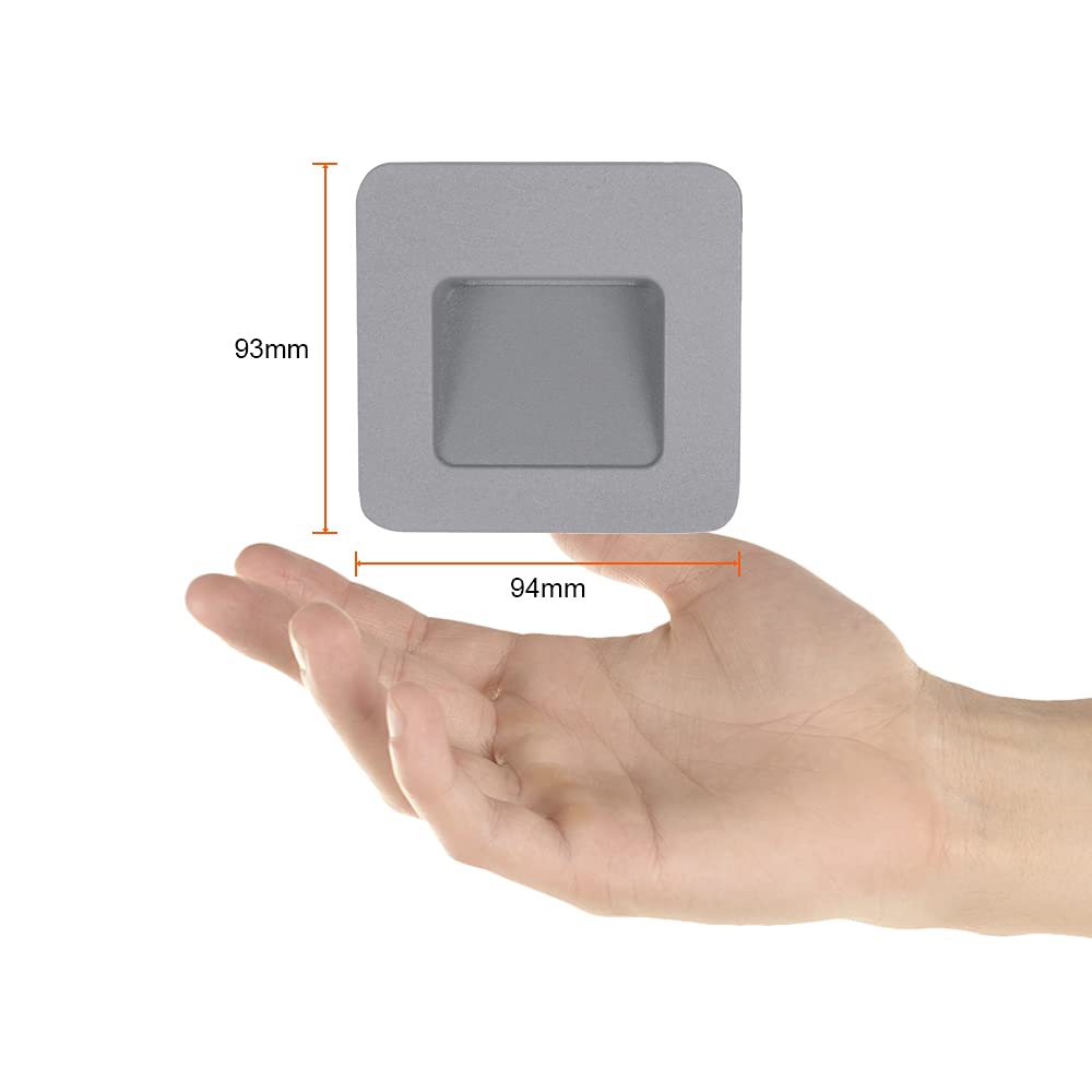 Tecnolite - Lámpara de exterior LED para empotrar, 2 W, Luz suave cálida