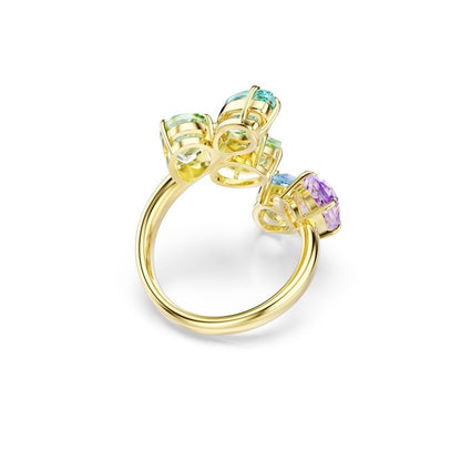 Anillo con motivo de Swarovski Gema, Mixtos, multicolor, chapado en oro