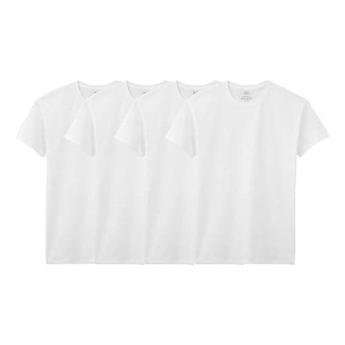 Fruit of The Loom Playera para Hombre, 100% Algodón, 4 Piezas