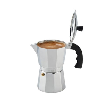 IMUSA Cafetera de espresso para estufa, Plateado, 6 Tazas, 1
