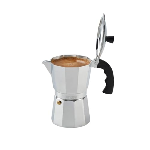 IMUSA Cafetera de espresso para estufa, Plateado, 6 Tazas, 1