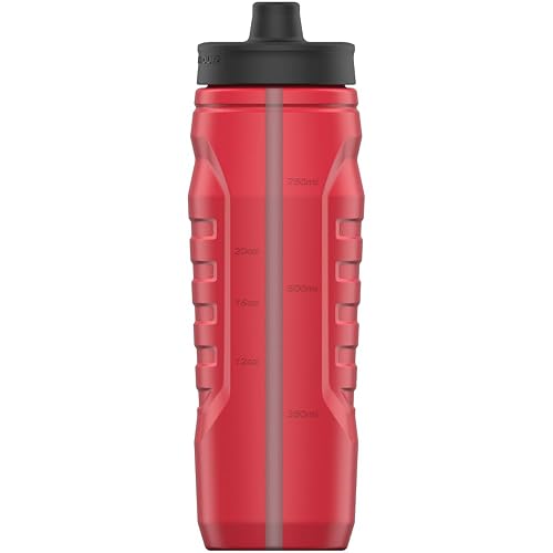 Under Armour Botella De Agua 32Oz Sideline Squeeze De Entrenamiento Unisex, Rojo, Unitalla
