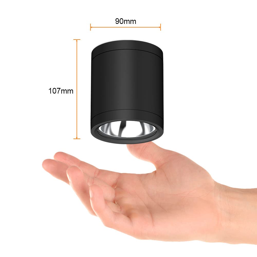 Tecnolite Lámpara Plafón LED de Sobreponer 15 W, Luz Blanca Configurable, IP65, IK08, Interior y Exterior, LED integrado