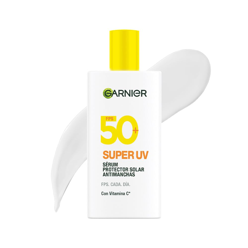 Garnier Super UV Protector Solar Facial Fluido Acabado Luminoso, 40 ml - Fluido