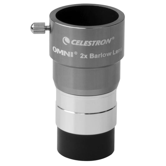 Celestron 93436 2-Zoll luminöse 2,5X Barlow-Linse, Silber
